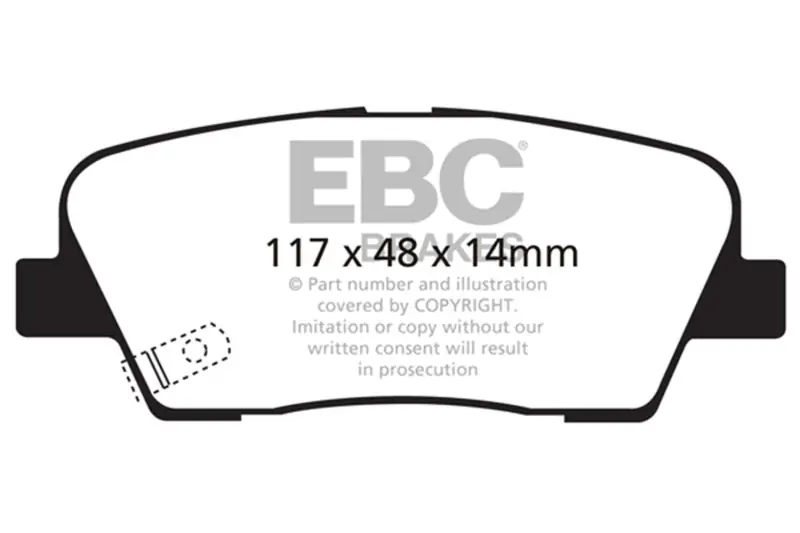 EBC 11+ Hyundai Equus 4.6 Redstuff Rear Brake Pads (EBCDP31806C)