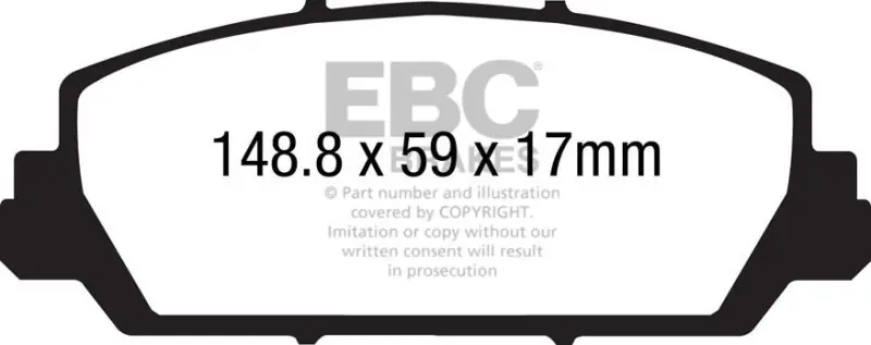 EBC 12+ Acura RDX 3.5 Redstuff Front Brake Pads (EBCDP31896C)