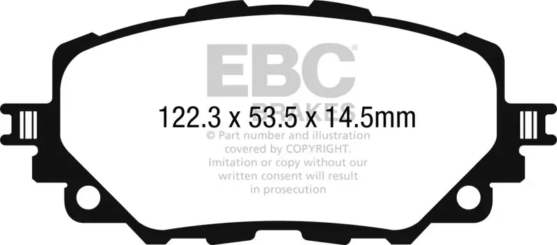 EBC 15-17 Mazda Miata MX-5 Redstuff Ceramic Low Dust Front Brake Pads (EBCDP32263C)