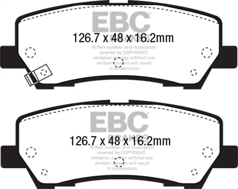 EBC 15+ Ford Mustang 2.3 Turbo Performance Pkg Redstuff Rear Brake Pads (EBCDP33043C)