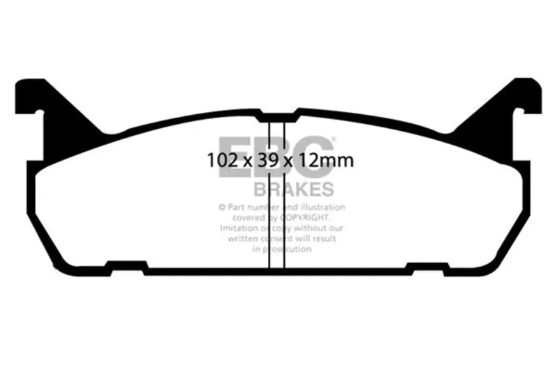 EBC 91-96 Ford Escort 1.8 Redstuff Rear Brake Pads (EBCDP3828C)
