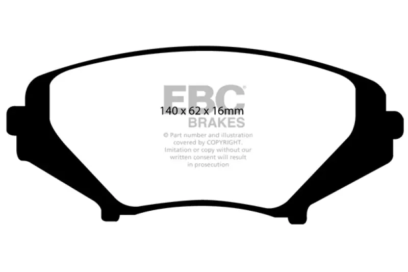 EBC 03-12 Mazda RX8 1.3 Rotary (Standard Suspension) Yellowstuff Front Brake Pads (EBCDP41665R)