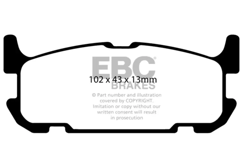 EBC 04-05 Mazda Miata MX5 1.8 (Sports Suspension) Yellowstuff Rear Brake Pads (EBCDP41685R)