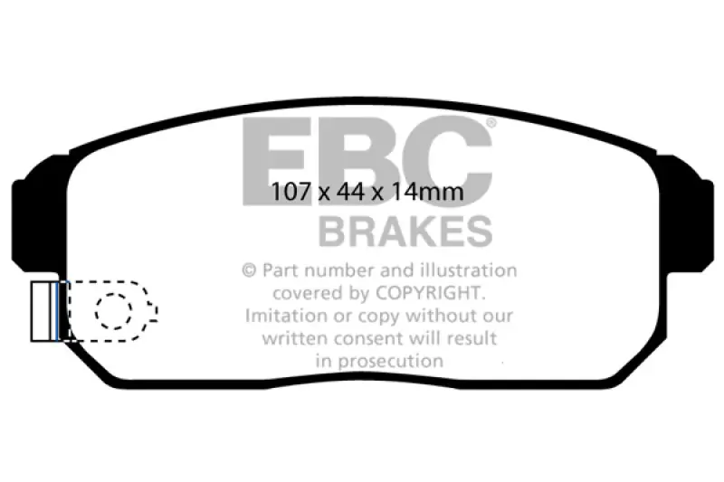 EBC 02-03 Infiniti G20 2.0 Yellowstuff Rear Brake Pads (EBCDP41691R)