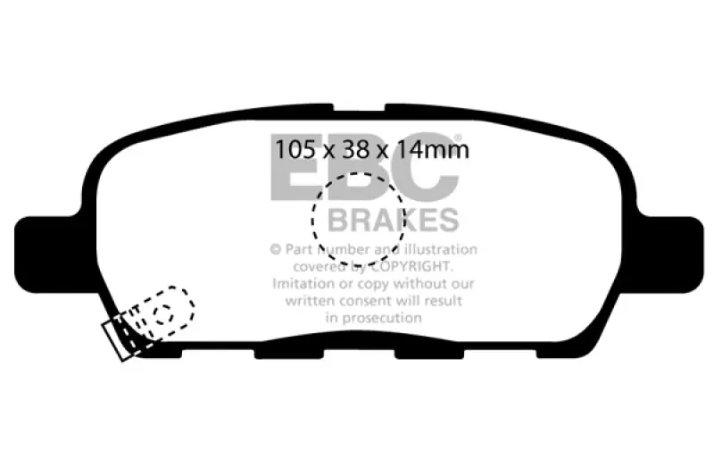 EBC 08-13 Infiniti EX35 3.5 Yellowstuff Rear Brake Pads (EBCDP41955R)