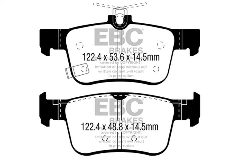 EBC 16-18 Honda Civic Yellowstuff Rear Brake Pads (EBCDP42301R)
