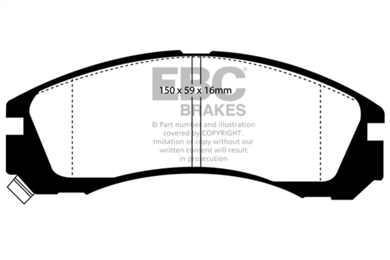 EBC 98-02 Dodge B150 B1500 Cargo 1500 Van 1/2 Ton Yellowstuff Rear Brake Pads (EBCDP4954R)