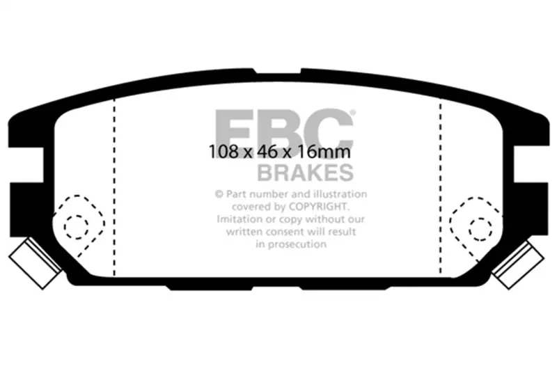 EBC 91-93 Dodge Stealth 3.0 4WD Yellowstuff Rear Brake Pads (EBCDP4987R)
