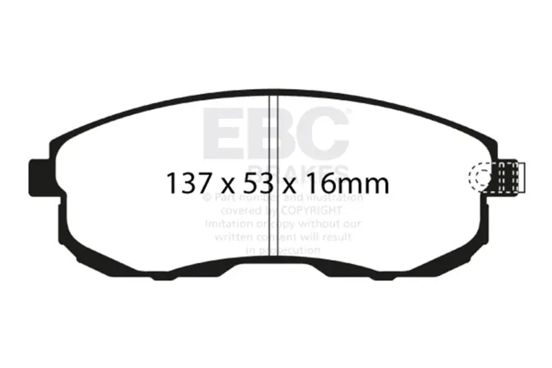 EBC 02 Infiniti G35 3.5 w/o DCS Bluestuff Front Brake Pads (EBCDP51636NDX)