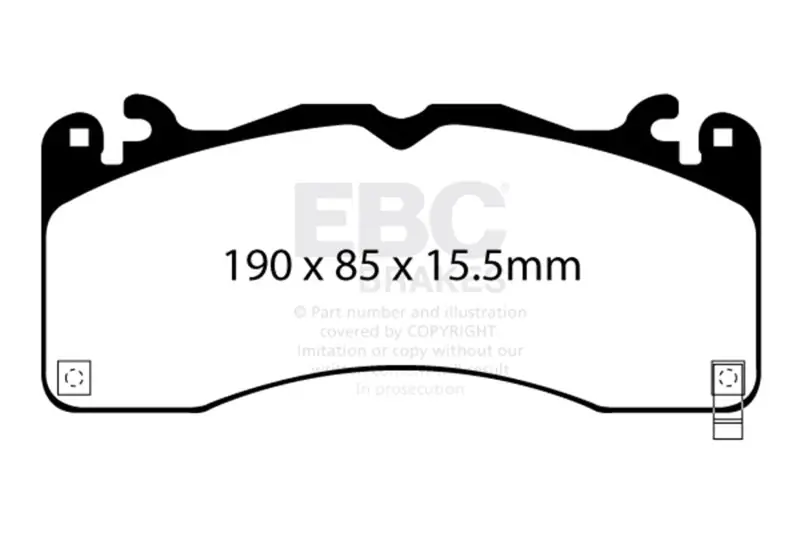 EBC 2015+ Ford Mustang (6Th Gen) 2.3L Turbo (GT Package) Bluestuff Front Brake Pads (EBCDP53040NDX)