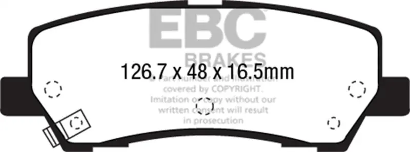EBC 2015+ Ford Mustang 5.0L Bluestuff Rear Brake Pads (EBCDP53041NDX)