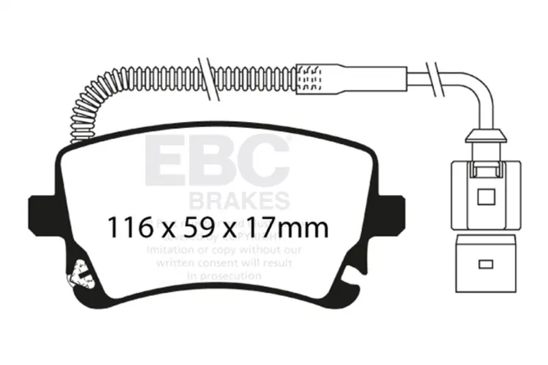 EBC 78-83 Mazda RX7 2.3 (1.1 Rotary)(Rear Drums) Ultimax2 Front Brake Pads (EBCUD076)