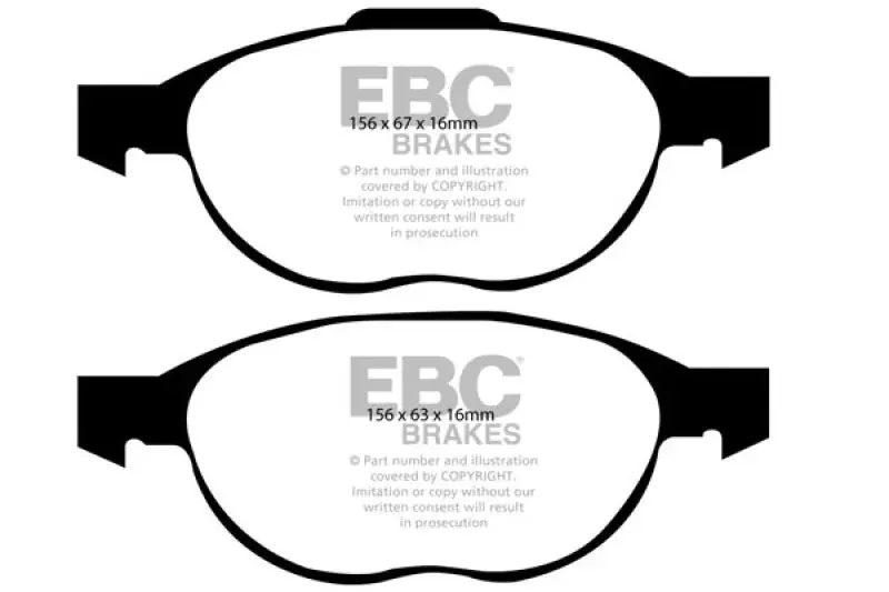 EBC 12+ Ford C-Max 2.0 Hybrid Ultimax2 Front Brake Pads (EBCUD1044)