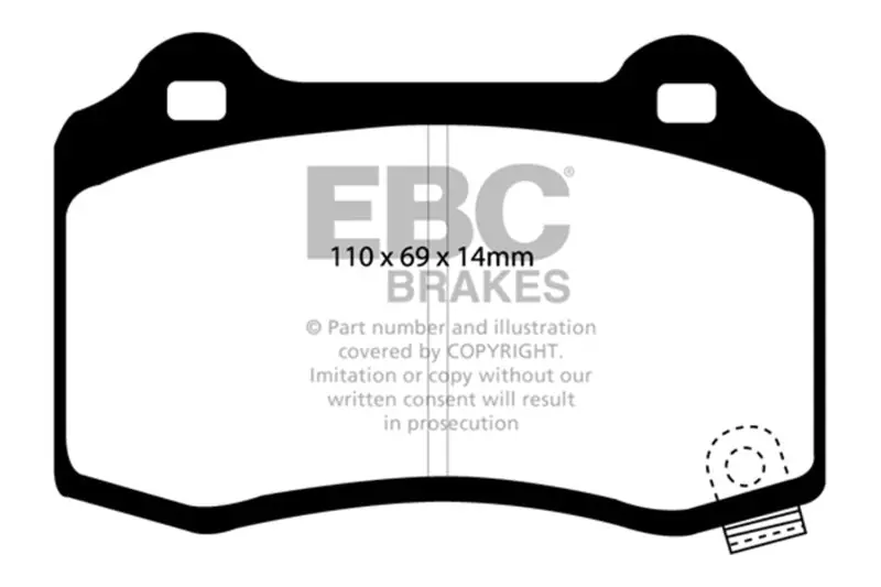 EBC 15+ Cadillac CTS 3.6 Twin Turbo Ultimax2 Rear Brake Pads (EBCUD1053)