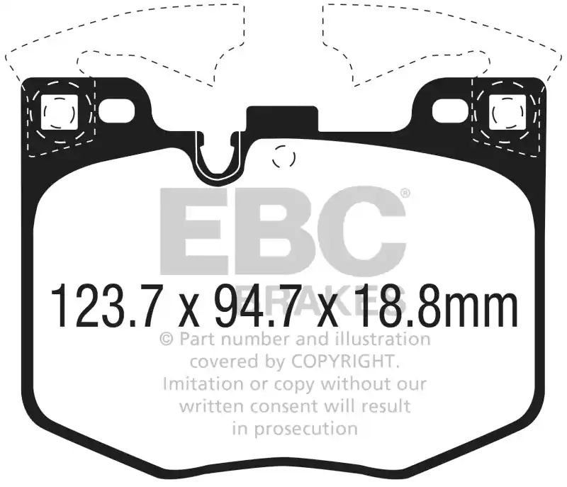 EBC 2017+ BMW 530 2.0L Turbo (G30) Ultimax2 Front Brake Pads (EBCUD1867)