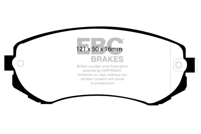 EBC 89-96 Nissan 240SX 2.4 (4 Lug) Ultimax2 Front Brake Pads (EBCUD422)