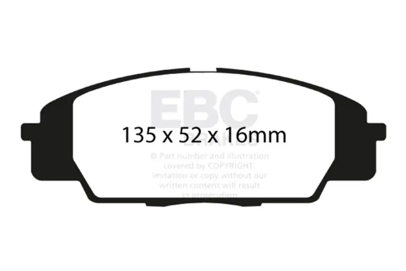 EBC 07-11 Acura CSX (Canada) 2.0 Type S Ultimax2 Front Brake Pads (EBCUD829)