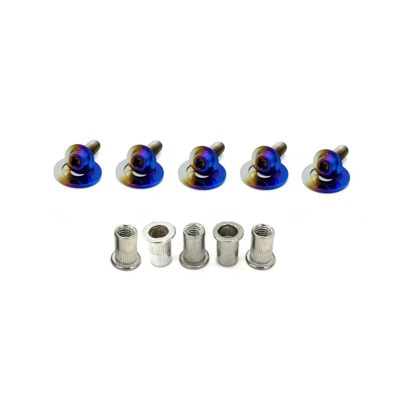 JDC Titanium Radiator Shroud Plastic Clip Replacement Kit | Mitsubishi Evo X