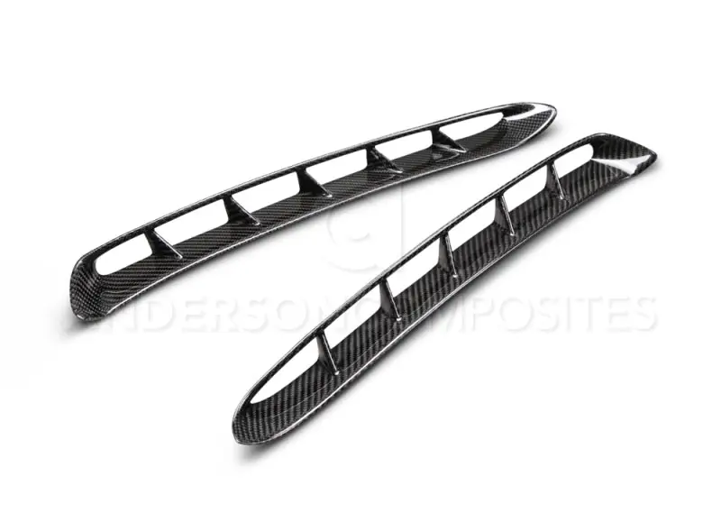 Anderson Composites 15-17 Mustang Carbon Fiber GT350 Style Fender Vent Inserts (Only Fit AC Fenders) (ANDAC-FF15FDMU-GR-01)