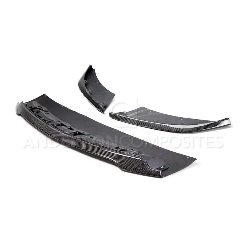 Anderson Composites 2015-2017 Ford Mustang Shelby GT350 Carbon Fiber Front Splitter (3 PC) (ANDAC-FL15MU350)