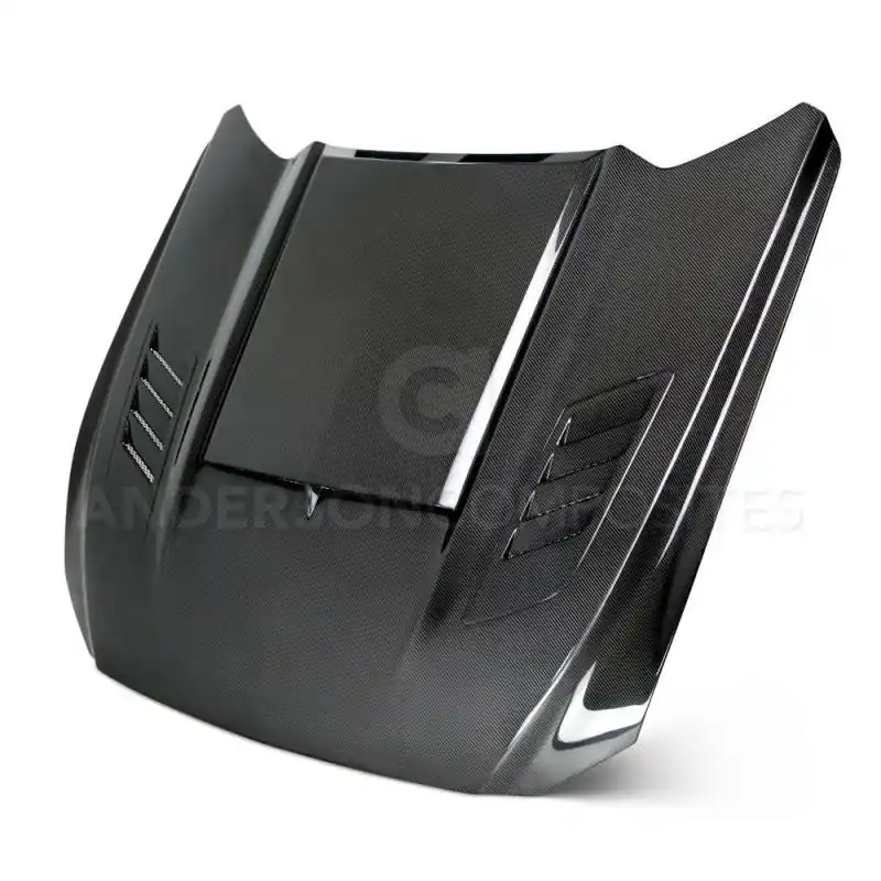 Anderson Composites 15-17 Ford Mustang (Excl. GT350/GT350R) Ram Air Double Sided Hood (ANDAC-HD15FDMU-AB-DS)