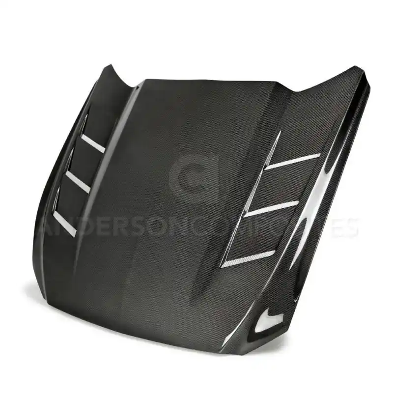 Anderson Composites 15-17 Ford Mustang (Excl. GT350/GT350R) Heat Extractor Double Sided Hood (ANDAC-HD15FDMU-SA-DS)
