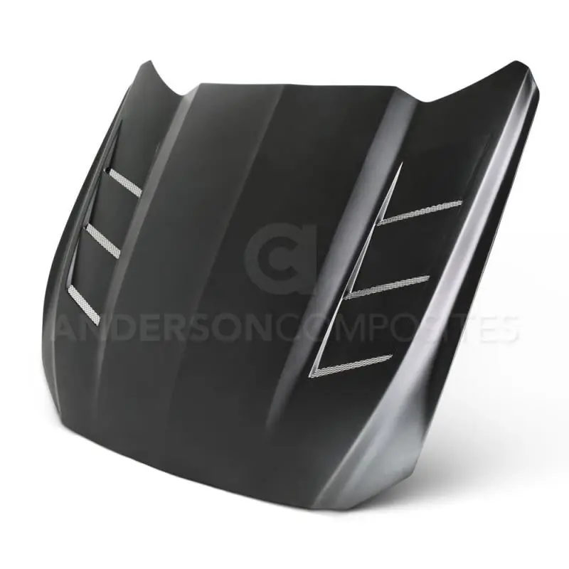 Anderson Composites 15-16 Ford Mustang (Excl. GT350/GT350R) Fiberglass Heat Extractor Hood (ANDAC-HD15FDMU-SA-GF)