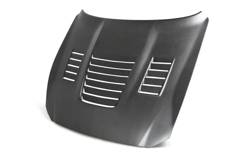Anderson Composites 15-19 Ford Mustang Shelby GT350 Type-CR Double Sided Carbon Fiber Hood (ANDAC-HD15FDMU350-CR-DRY)