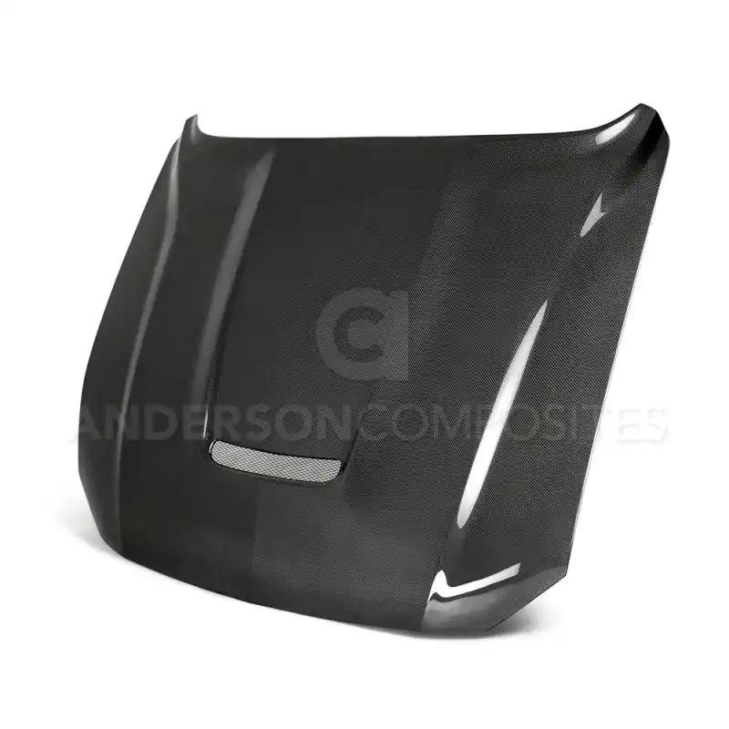 Anderson Composites 2018 Ford Mustang Type-GR Double Sided Carbon Fiber Hood (ANDAC-HD18FDMU-GR-DS)