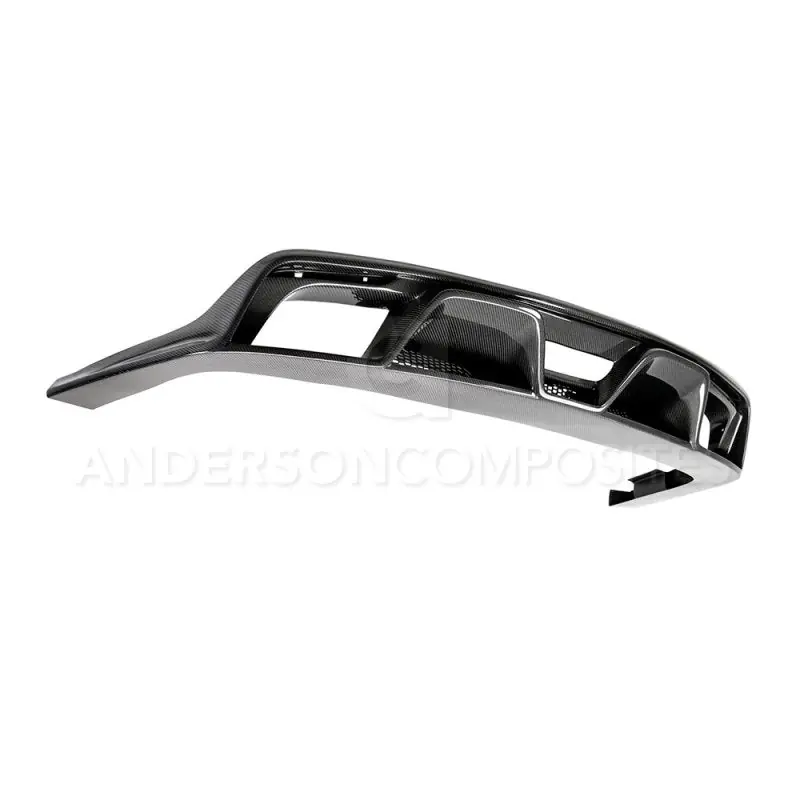 Anderson Composites 15-16 Ford Mustang R-Style Carbon Fiber Rear Valance (for Quad Tip Exhaust) (ANDAC-RL15FDMU-GR)