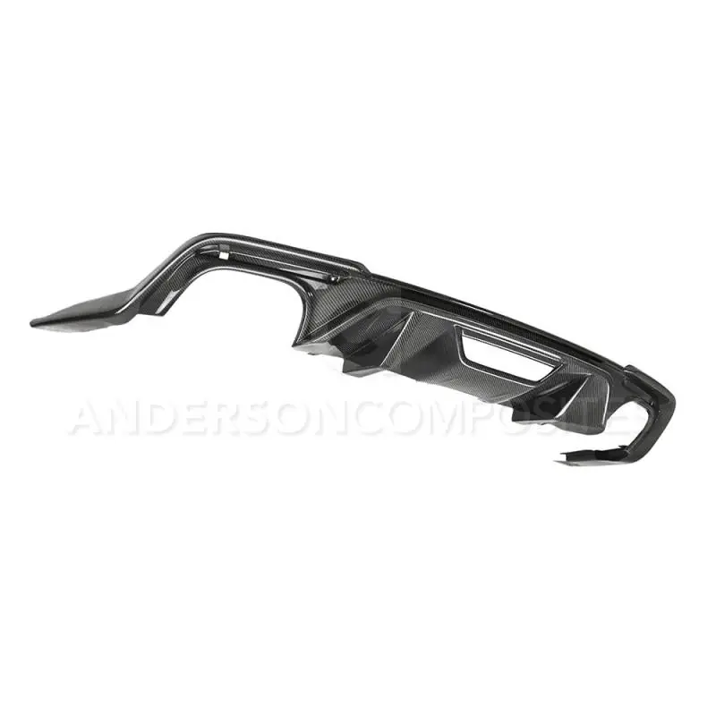 Anderson Composites 2018 Ford Mustang GT Type-OE Carbon FIber Quad Tip Rear Diffuser (ANDAC-RL18FDMU-AO)