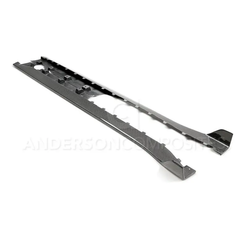 Anderson Composites 2020 Ford Mustang Shelby GT500 Carbon Fiber Rocker Panel Splitters (ANDAC-SS20FDMU500)