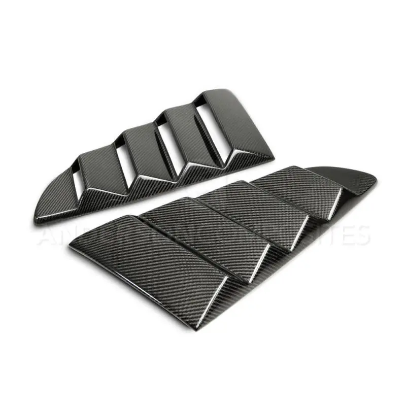 Anderson Composites 2015-2017 Ford Mustang Type-V Style Window Louvers - Vented (ANDAC-WL15FDMU-V)