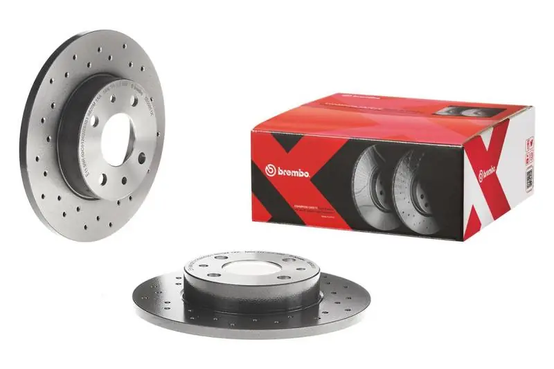 Brembo 03-04 Infiniti G35/03-09 Nissan 350Z Front Premium Xtra Cross Drilled UV Coated Rotor (BRE09.8485.1X)