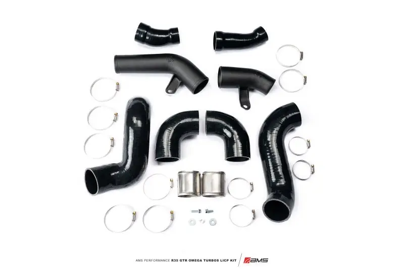 AMS Performance Omega Turbo Kit 3in Lower Intercooler Pipes | Nissan R35 GT-R (AMSALP.07.14.0020-1)