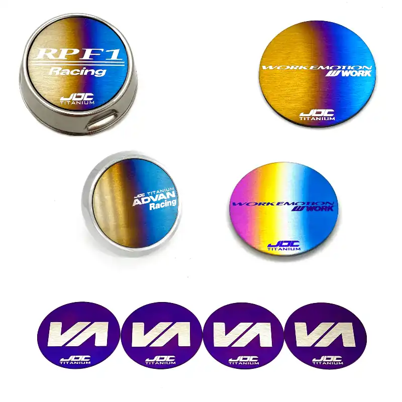 JDC Titanium Custom Wheel Center Cap Plaques