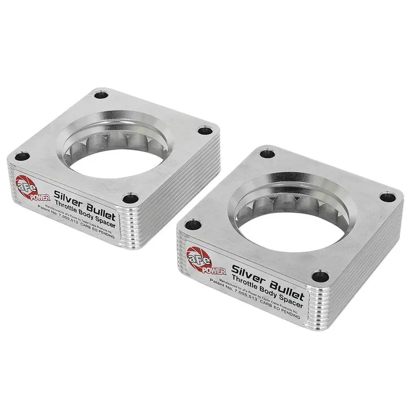 aFe Silver Bullet Throttle Body Spacers (Multiple Nissan/Infiniti Fitments) (AFE46-36008)