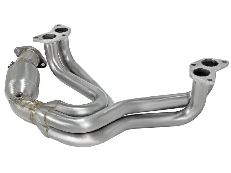 aFe Twisted Steel 304 Stainless Steel Long Tube Header w/ Cat | 13-21 FRS/BRZ/86 (AFE48-36005-1HC)