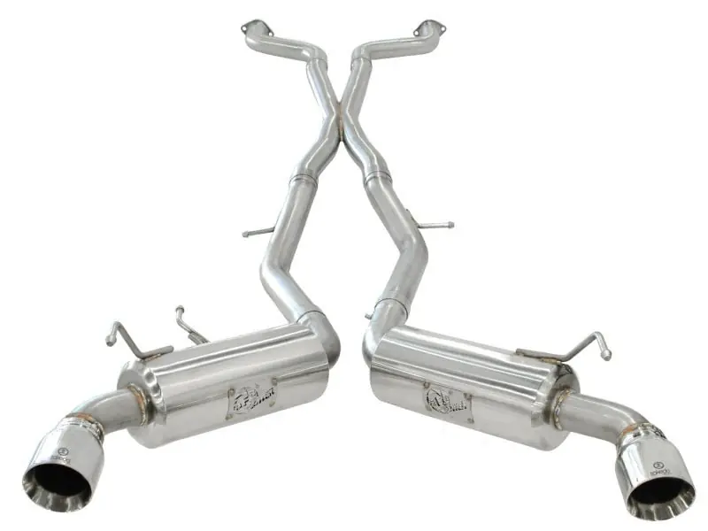 aFe Takeda 2.5inch SS Exhaust Cat-Back Polished Tips | Nissan 370z (AFE49-36107)
