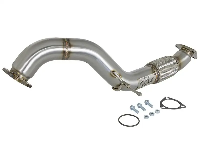 aFe Twisted Steel 3in Rear Down-Pipe/Mid Pipe (17+ Civic Type R) (AFE49-36617)