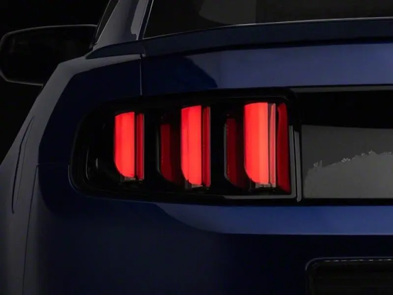 Raxiom Vector V2 Tail Lights- Black Housing/Clear Lens (13-14 Ford Mustang) (RAX408606)