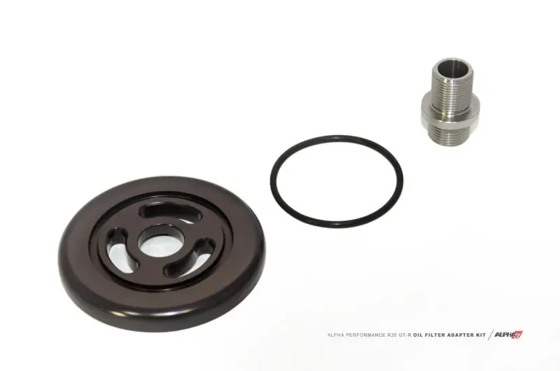 AMS Performance Alpha Billet Oil Filter Adapter w/Street Filter for Cooling Kit (09+ Nissan GT-R R35) (AMSALP.07.04.0028-3)