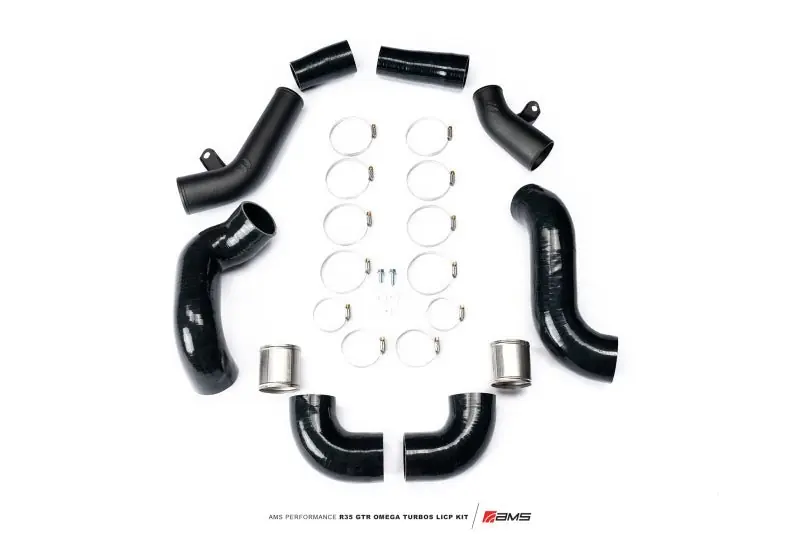 AMS Performance OMEGA Turbo Kit 3in Lower Intercooler Pipes (09-21 Nissan GTR R35) (AMSALP.07.14.0021-1)