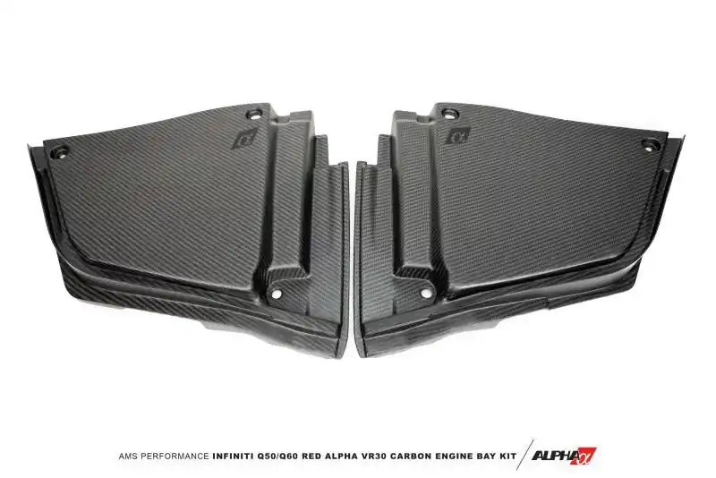 AMS Performance Alpha Matte Carbon Rear Engine Bay Cover Set (Infiniti Q60/Q50) (AMSALP.28.06.0003-1)