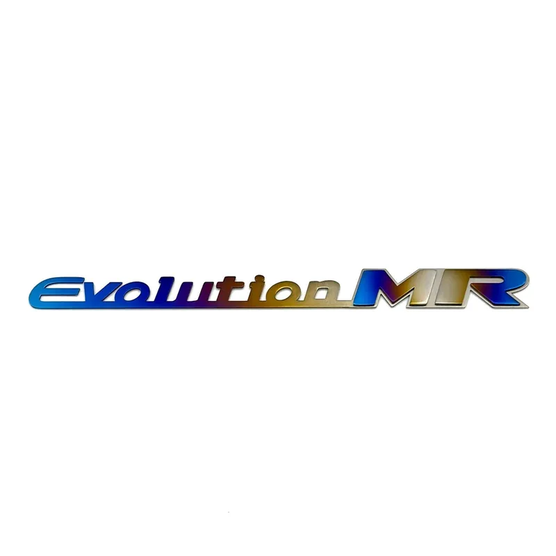 JDC Titanium "Evolution MR" Trunk Badge | Mitsubishi Evo 8/9