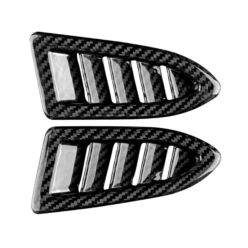 Rexpeed Dry Carbon Defroster Vent Covers- Black / Red (2 units as a set) (2022+ WRX)