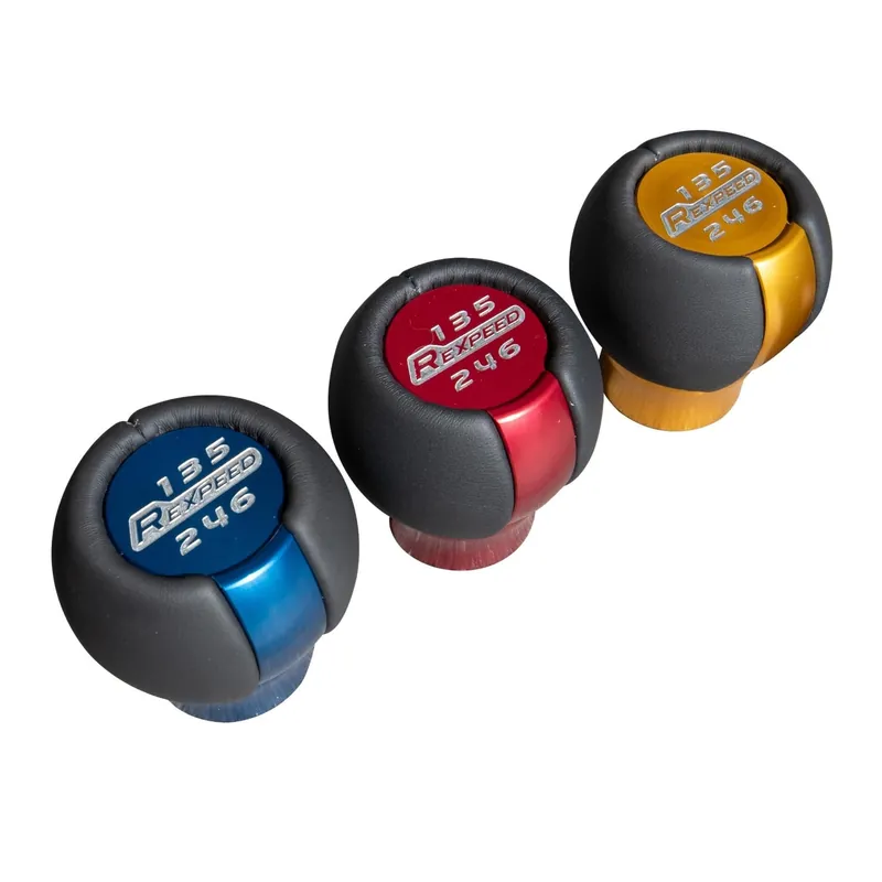 Rexpeed Black Leather/Suede Aluminum Shift Knob (22+ GR86/BRZ & 2023+ GR Corolla)