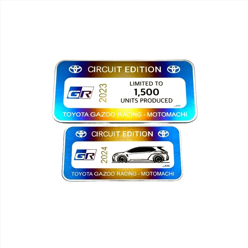 JDC Titanium Circuit Edition Door Plaque | 2023+ GR Corolla