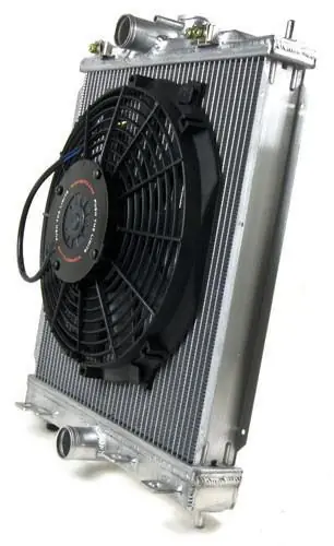 MAP Small Radiator Kit with 12" Slim Electric Fan (2001-2006 Mitsubishi Evo 7/8/9)