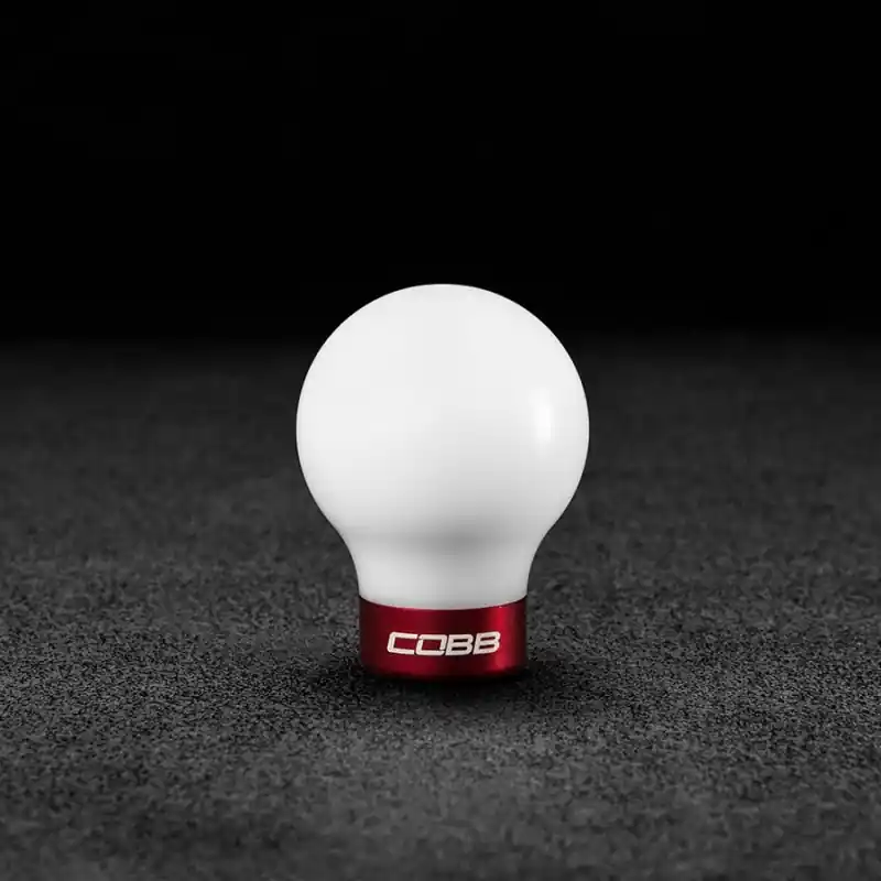 Cobb Shift Knob - White Knob w/Race Red Base (07-13 Mazdaspeed3 & 06-07 Mazdaspeed6) (COBB271350-W-RD)